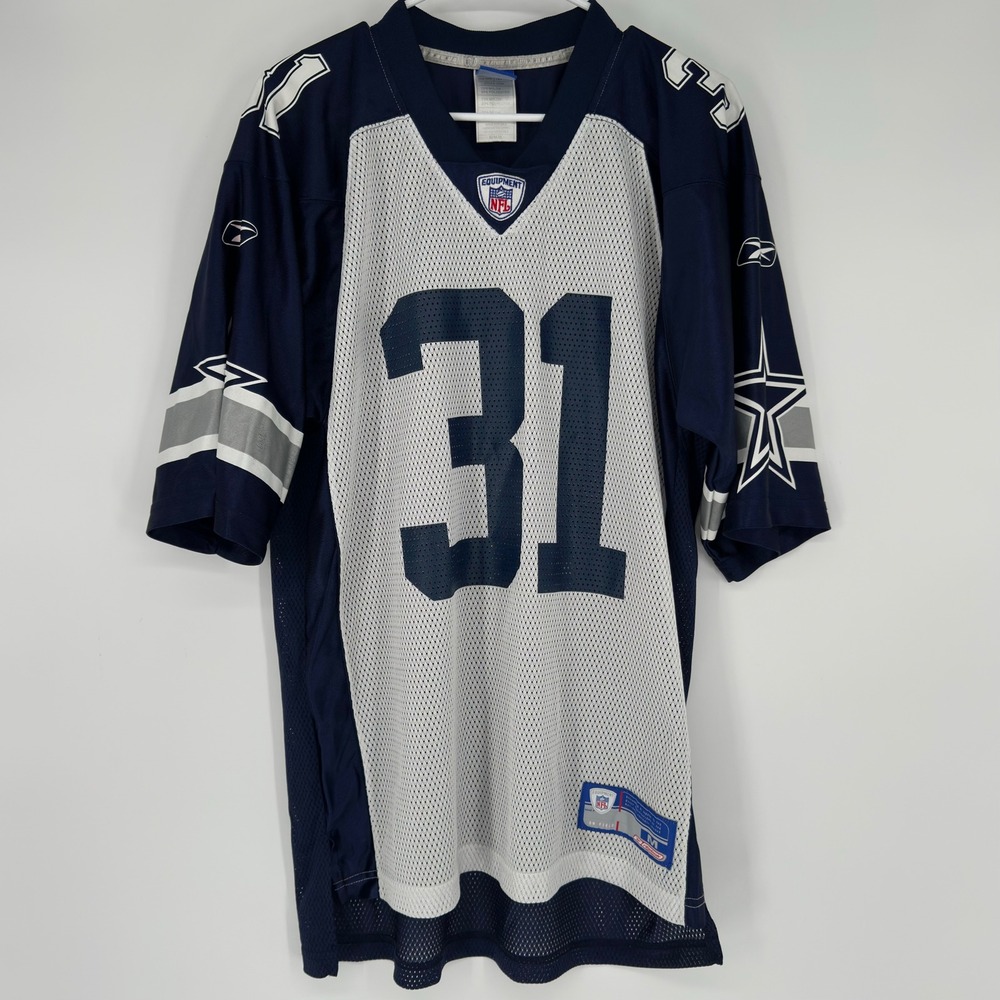 Vintage Mens Reebok NFL Dallas Cowboys Roy Williams‎ 31 Jersey Navy Blue Size M